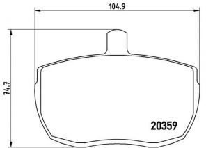 Brembo P A6 001 - Brzdové platničky -