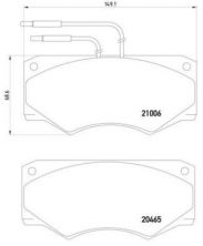 Brembo P A6 002 - Brzdové platničky -
