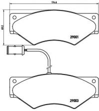 Brembo P A6 007 - Brzdové platničky -
