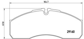 Brembo P A6 022 - Brzdové platničky -