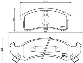 Brembo P 07 002 - Brzdové platničky -