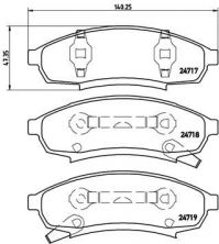 Brembo P 07 003 - Brzdové platničky -