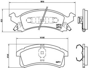 Brembo P 07 004 - Brzdové platničky -