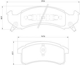 Brembo P 09 002 - Brzdové platničky -