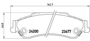 Brembo P 10 002 - Brzdové platničky -