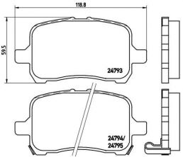 Brembo P 10 015 - Brzdové platničky -