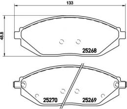 Brembo P 10 054 - Brzdové platničky -