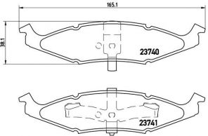 Brembo P 11 009 - Brzdové platničky -