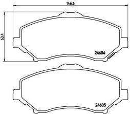 Brembo P 11 025 - Brzdové platničky -