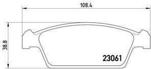 Brembo P 15 001 - Brzdové platničky -