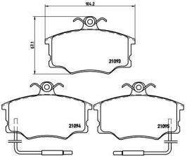 Brembo P 23 034 - Brzdové platničky -