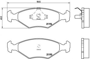Brembo P 23 040 - Brzdové platničky -
