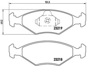 Brembo P 23 124 - Brzdové platničky -