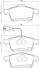 Brembo P 23 130 - Brzdové platničky -