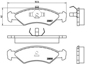 Brembo P 24 016 - Brzdové platničky -