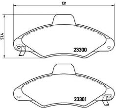 Brembo P 24 045 - Brzdové platničky -