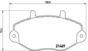 Brembo P 24 050 - Brzdové platničky -
