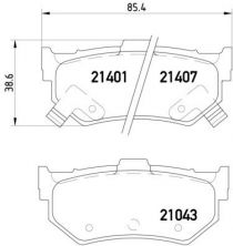 Brembo P 28 007 - Brzdové platničky -