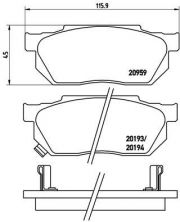 Brembo P 28 008 - Brzdové platničky -