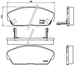 Brembo P 28 013 - Brzdové platničky -