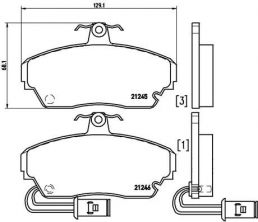 Brembo P 28 014 - Brzdové platničky -