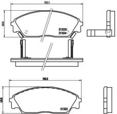 Brembo P 28 016 - Brzdové platničky -