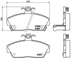 Brembo P 28 019 - Brzdové platničky -