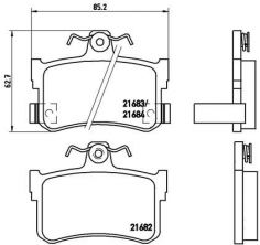 Brembo P 28 027 - Brzdové platničky -