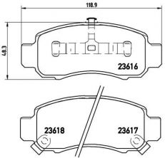 Brembo P 28 033 - Brzdové platničky -