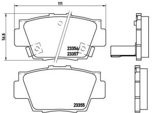 Brembo P 28 040 - Brzdové platničky -