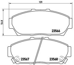 Brembo P 28 048 - Brzdové platničky -