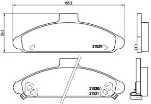 Brembo P 30 004 - Brzdové platničky -