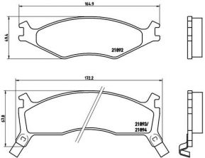 Brembo P 30 006 - Brzdové platničky -