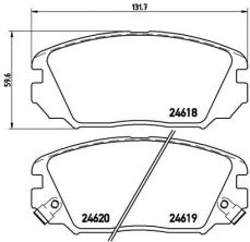 Brembo P 30 031 - Brzdové platničky -