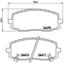 Brembo P 30 032 - Brzdové platničky -