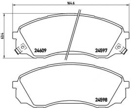 Brembo P 30 041 - Brzdové platničky -