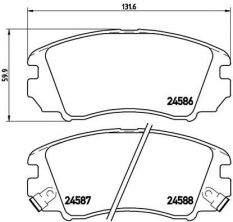 Brembo P 30 043 - Brzdové platničky -