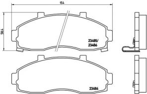 Brembo P 30 044 - Brzdové platničky -
