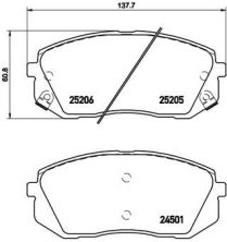 Brembo P 30 056 - Brzdové platničky -