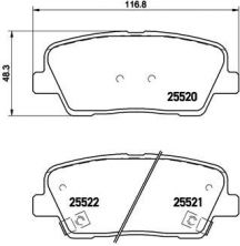 Brembo P 30 063 - Brzdové platničky -