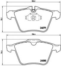 Brembo P 36 019 - Brzdové platničky -