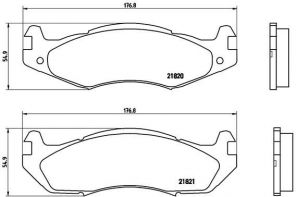 Brembo P 37 001 - Brzdové platničky -
