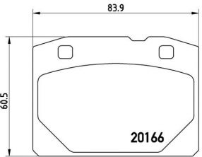 Brembo P 41 001 - Brzdové platničky -