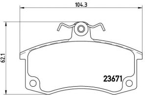 Brembo P 41 004 - Brzdové platničky -