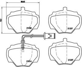 Brembo P 44 003 - Brzdové platničky -