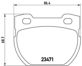 Brembo P 44 006 - Brzdové platničky -