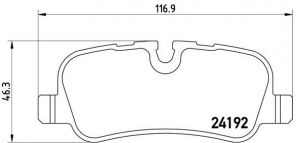 Brembo P 44 019 - Brzdové platničky -