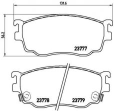 Brembo P 49 026 - Brzdové platničky -
