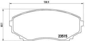 Brembo P 49 028 - Brzdové platničky -