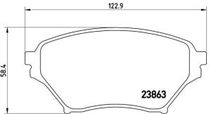 Brembo P 49 029 - Brzdové platničky -
